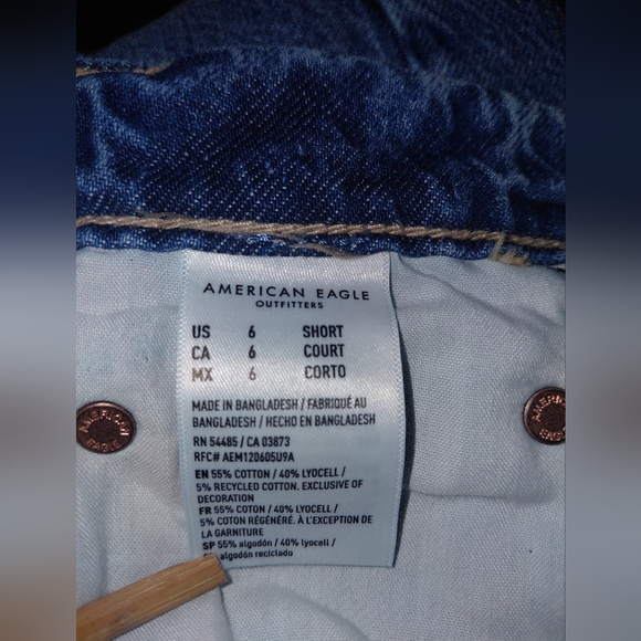 American Eagle Outfitters Light Blue Flare Baggy Jeans Super High Rise Sz 6 - Picture 11 of 15